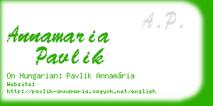 annamaria pavlik business card